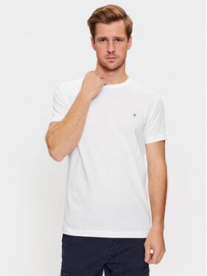 T-shirt slim Gant blanc
