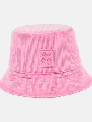 Kapa iz rebrastega žameta Loewe roza