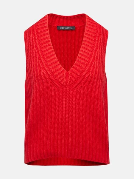 Кашемировый пуловер без рукавов Iris Von Arnim красный