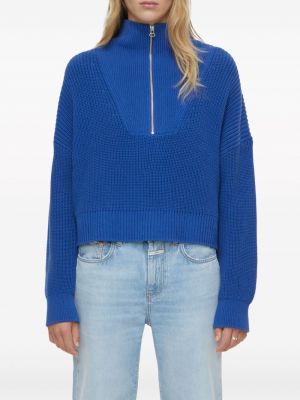 Pullover mit reißverschluss Closed blau