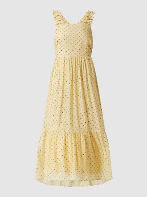 Sukienka midi w grochy Moves żółty