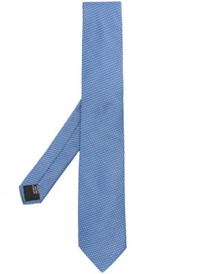 Žakárová hodvábna kravata Lanvin modrá
