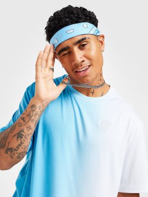 SikSilk Oversized Fade T-Shirt - Only at JD - Blue - Mens, Blue