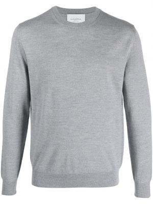 Vlněný svetr s kulatým výstřihem Ballantyne šedý