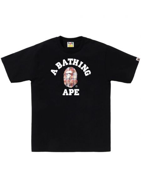 T-shirt aus baumwoll mit print A Bathing Ape® schwarz