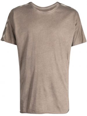 Bavlněné tričko s kulatým výstřihem Isaac Sellam Experience hnědé