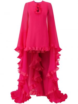 Копринена коктейлна рокля Giambattista Valli розово