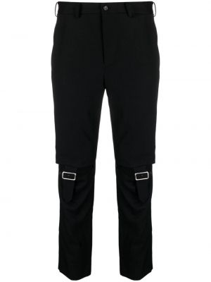 Skinny fit kelnės su sagtimis Black Comme Des Garçons juoda