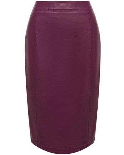 Кожаная юбка Saint Laurent, фиолетовая
