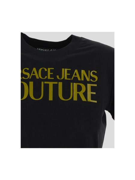 Camiseta de algodón Versace Jeans Couture negro