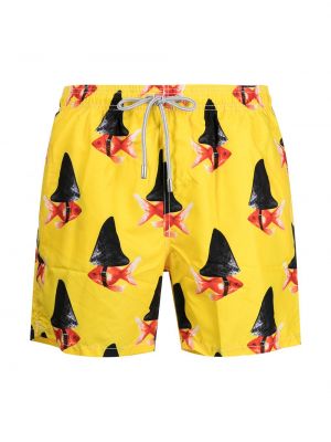 Trykt shorts Mc2 Saint Barth gul