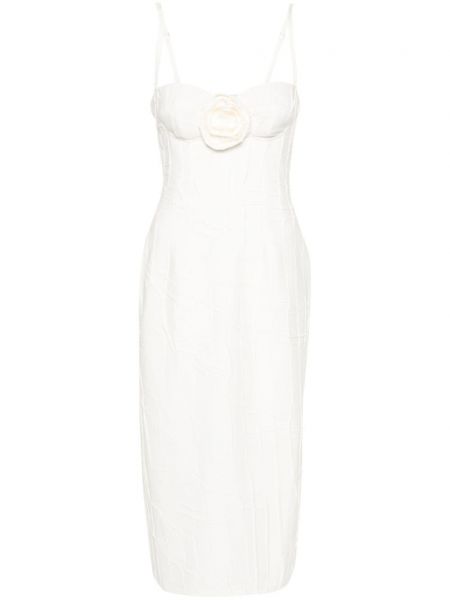 Obleka s cvetličnim vzorcem Blumarine bela