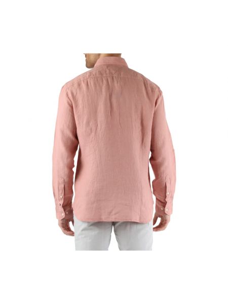 Camisa de lino slim fit Tommy Hilfiger rosa