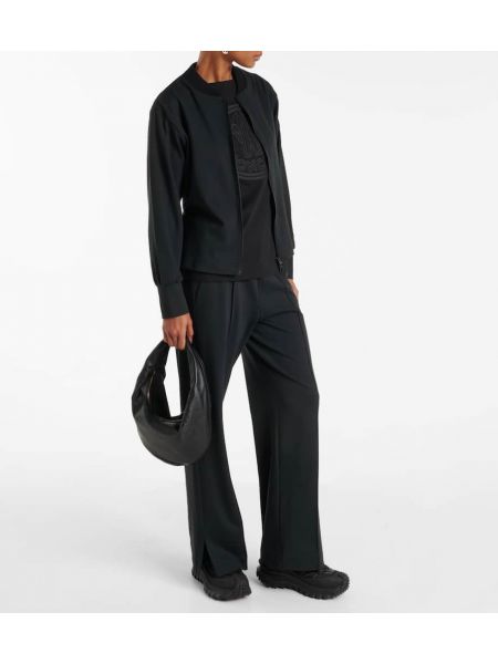 Prošívaná péřová bunda Moncler černá