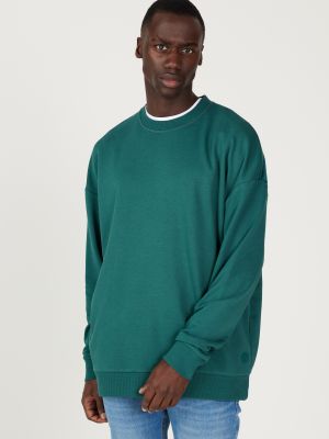Bluza dresowa bawełniana oversize relaxed fit Ac&co / Altınyıldız Classics zielona