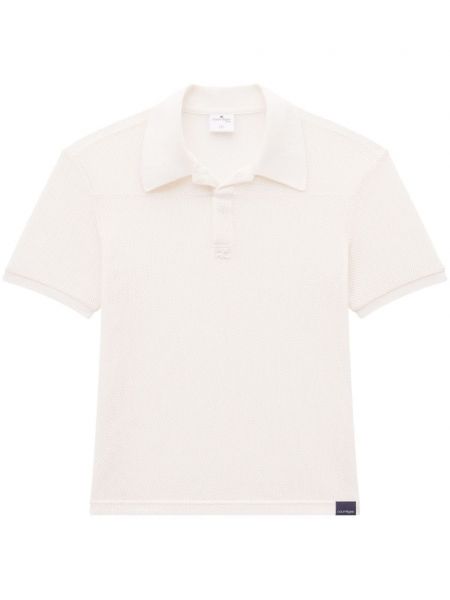 Tinklinis polo marškinėliai Courreges balta
