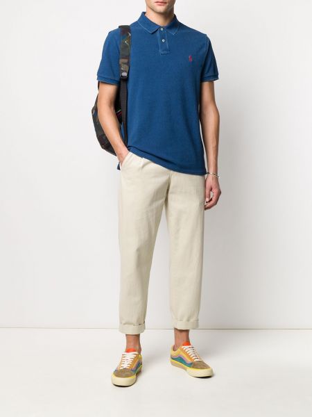 Pantalones de chándal con bordado con bordado con botones Polo Ralph Lauren