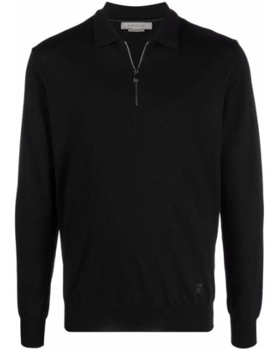 Jersey con cremallera de punto de tela jersey Corneliani negro