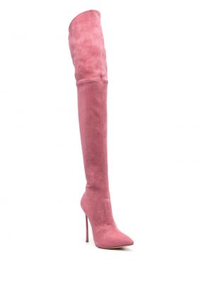 Zomšinės guminiai batai Casadei rožinė