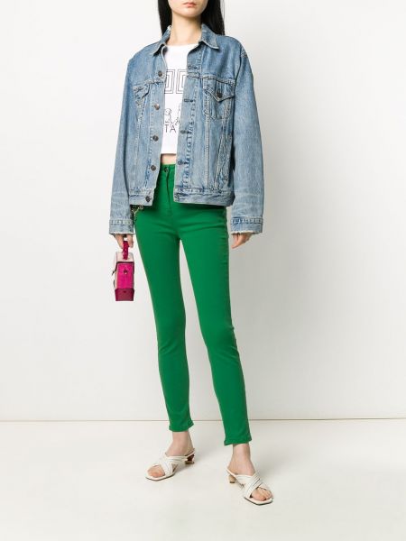 Skinny džíny Elisabetta Franchi zelené
