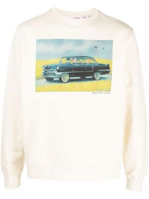 Sweatshirt mit print mit rundem ausschnitt Gcds weiß