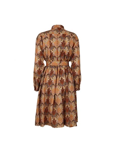 Sukienka midi z nadrukiem z wzorem paisley Etro