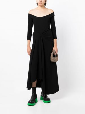 Sukienka długa drapowana A.w.a.k.e. Mode czarna