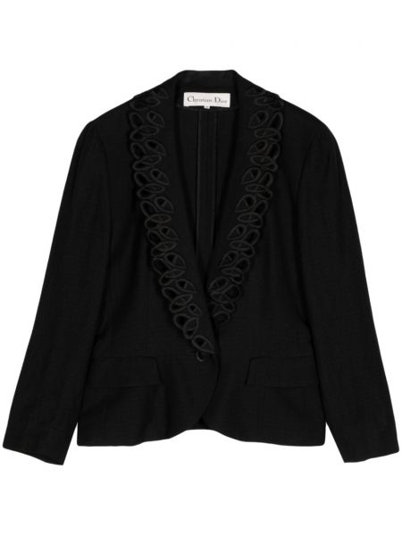 Langer blazer mit stickerei Christian Dior Pre-owned schwarz