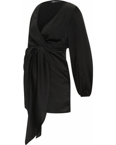 Haljina s elastičnim strukom Gina Tricot Petite crna