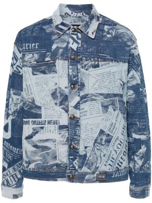 Traper jakna s printom Versace Jeans Couture plava