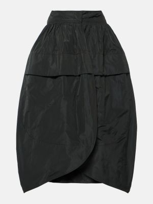 Midi sukně s vysokým pasem Jil Sander černé