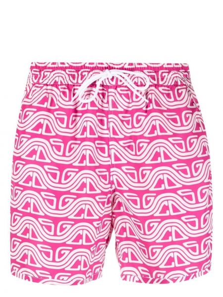Pantaloni scurți cu imagine cu imprimeu abstract Gcds roz