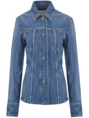 Bavlnená slim fit džínsová bunda Ferragamo modrá