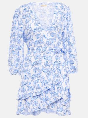 Obleka s cvetličnim vzorcem Melissa Odabash modra