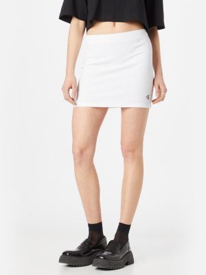 Дънкова пола slim Calvin Klein Jeans бяло