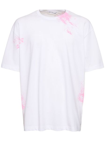 T-shirt di cotone con stampa Comme Des Garçons Shirt bianco