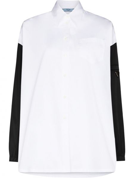 Camiseta de nailon Prada blanco