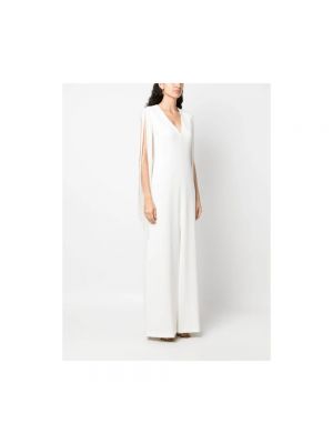 Sukienka długa z dekoltem w serek Max Mara biała