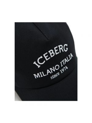Gorra de algodón Iceberg negro