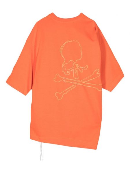 Bavlněné tričko s potiskem Mastermind World oranžové