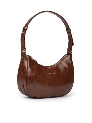 Лаковая кожаная сумка Pedro Miralles коричневая