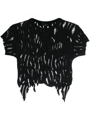 Obrabljen pulover Ssheena črna