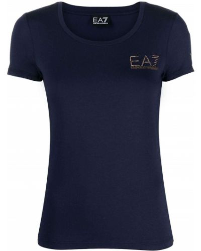 T-shirt avec applique Ea7 Emporio Armani bleu