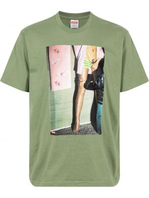 T-shirt bawełniana Supreme, zielony