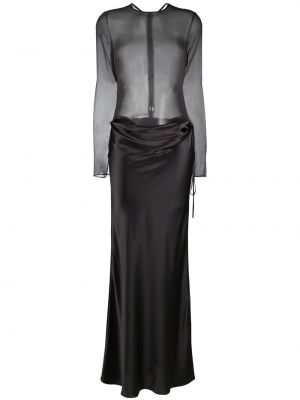 Прозрачна коктейлна рокля Christopher Esber черно