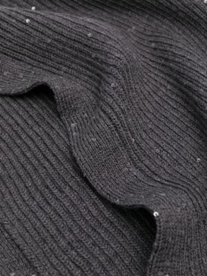 Bonnet à paillettes en tricot Le Tricot Perugia gris