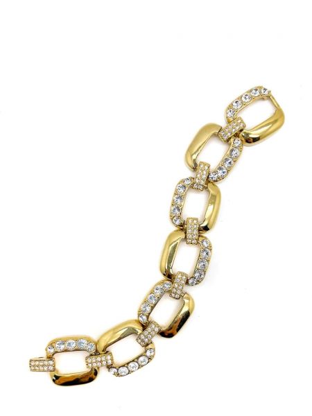 Apyranke chunky su kristalais Jennifer Gibson Jewellery auksinė