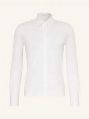 Koszula slim fit z dżerseju Cruciani biała