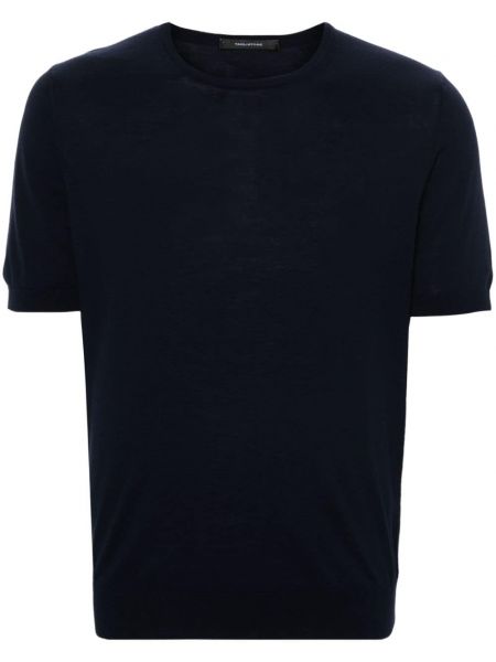 Kokvilnas t-krekls Tagliatore zils