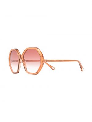 Gafas de sol con estampado geométrico Chloé Eyewear naranja